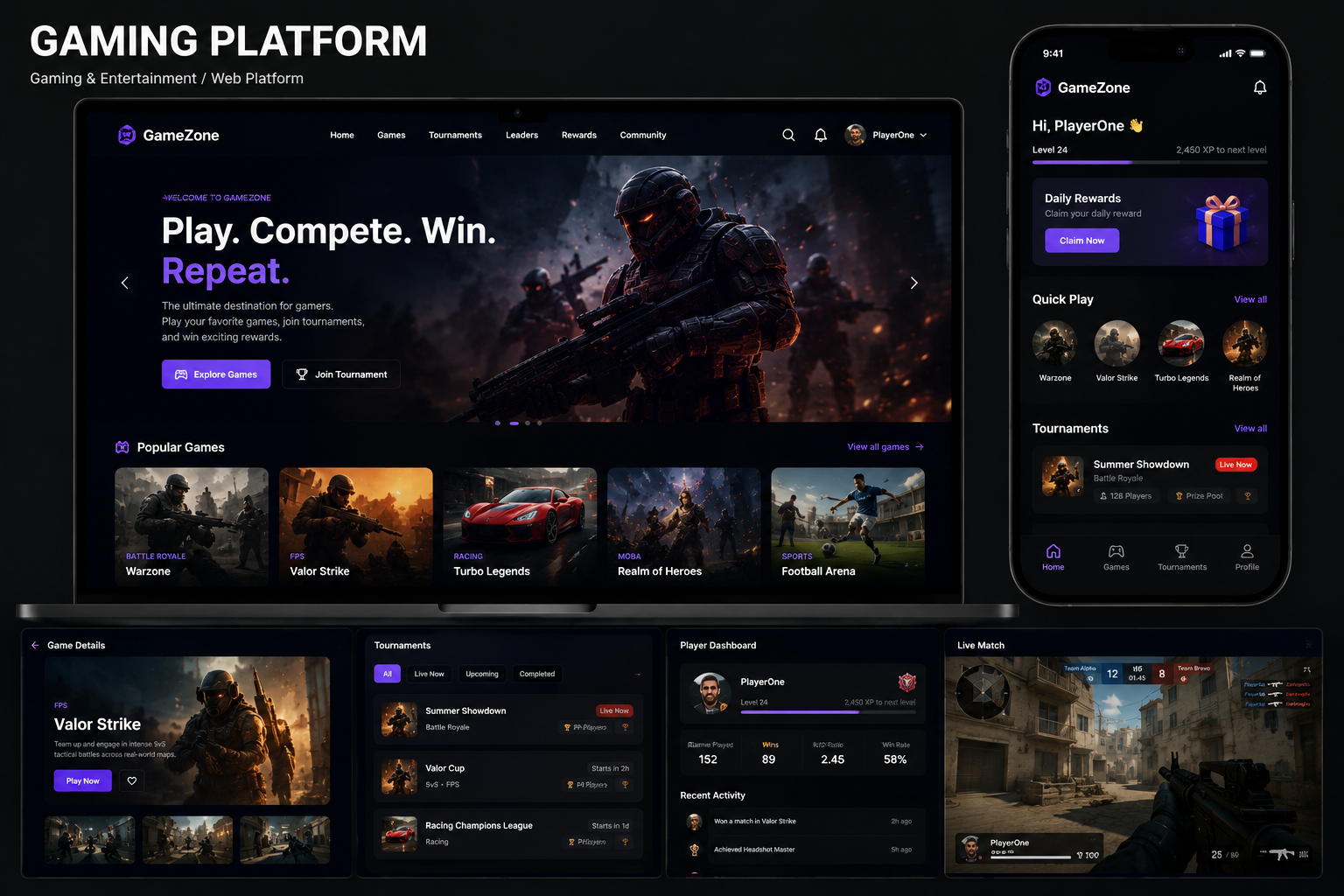 Gaming Platform — Web Platform