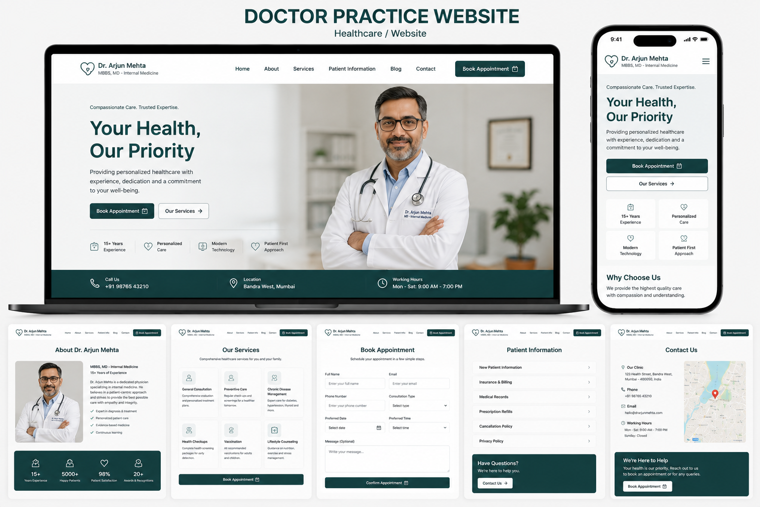 Doctor Practice Website — Website