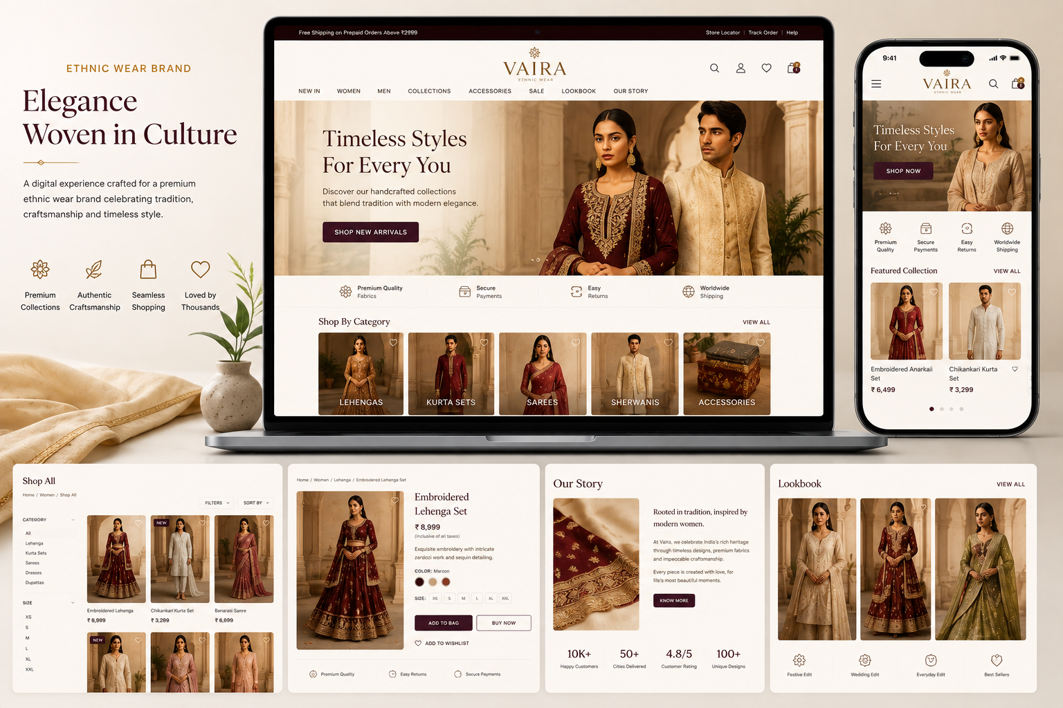 Ethnic Wear Brand — E-commerce Experience