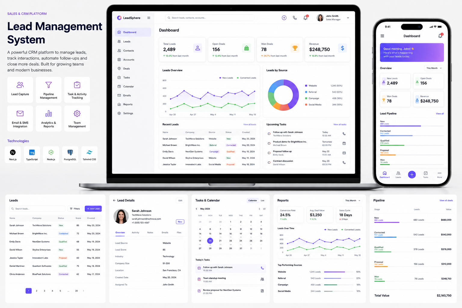 Sales CRM — SaaS Platform